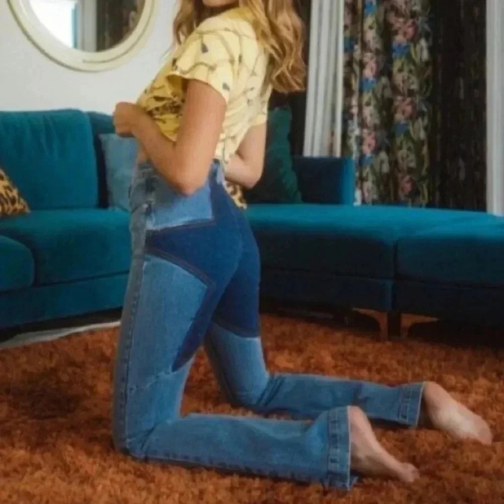 NWT REVICE two toned  Venus flare Special Edition Star jeans 27
